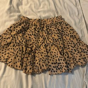 Leopard mini skort